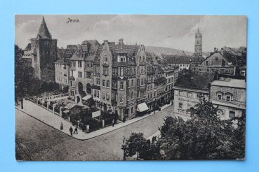 Ansichtskarte AK Jena 1920er Jahre Adler Drogerie Apotheke Straße Häuser Ortsansicht Architektur Thüringen